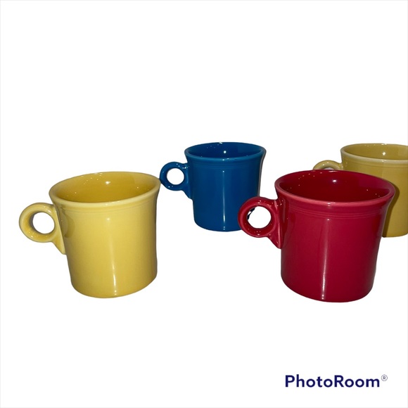 Homer Laughlin HLC Coffee Mugs Fiesta Ware Ring Handle USA Set of 6 EUC - Picture 5 of 6